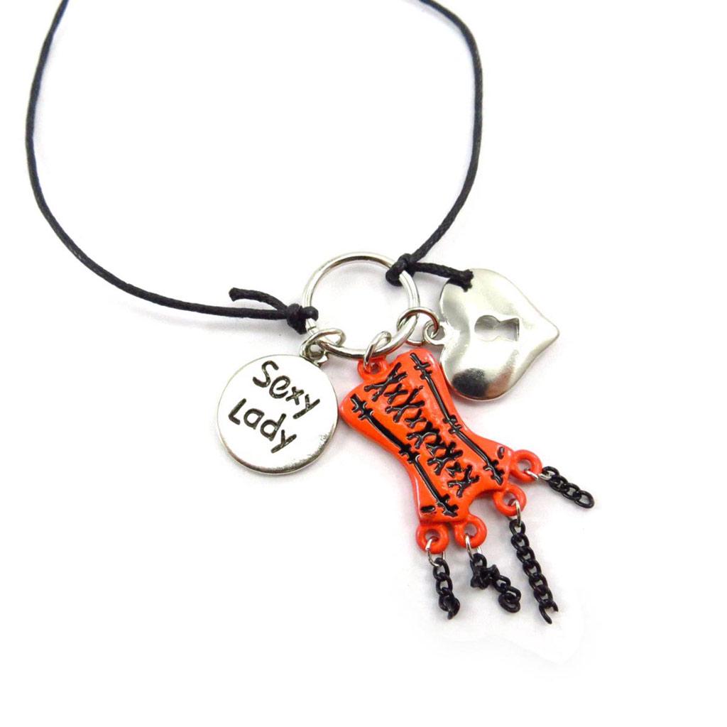 Les Trésors De Lily [J6332] - Designer-Armband 'French Cancan' rot schwarz