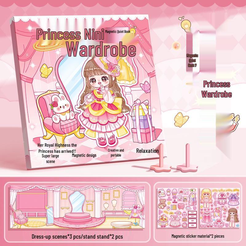 Magnetic Quiet Book: New Style Planner with Educational Stickers for Girls – No-Cut Magnetic Attraction & Iron Absorption