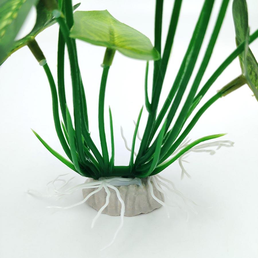 Artificial Aquarium Decor Plants Plastic Aquatic Plant with Large Green Leaves Underwater Plants Fish Tank Aquatic Plant Adorn