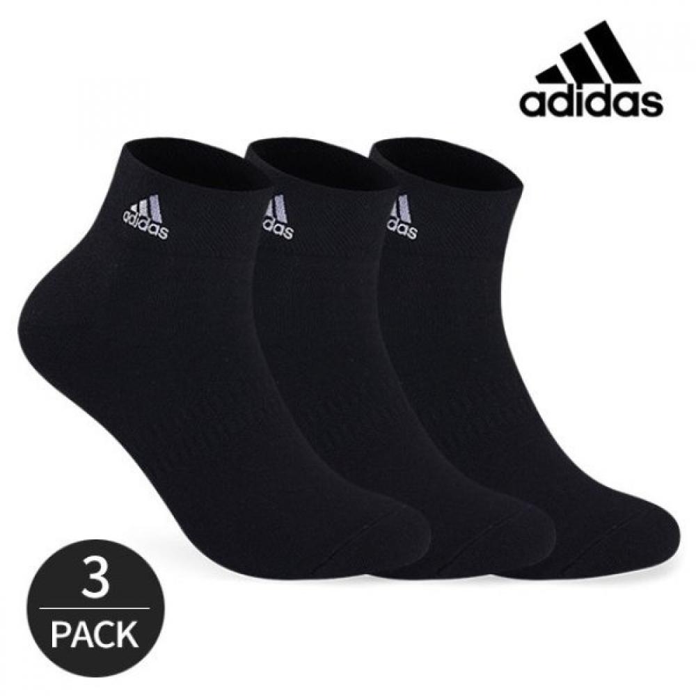 

Adidas Mens Basic Simple Embroidery Ankle Socks 3PBK