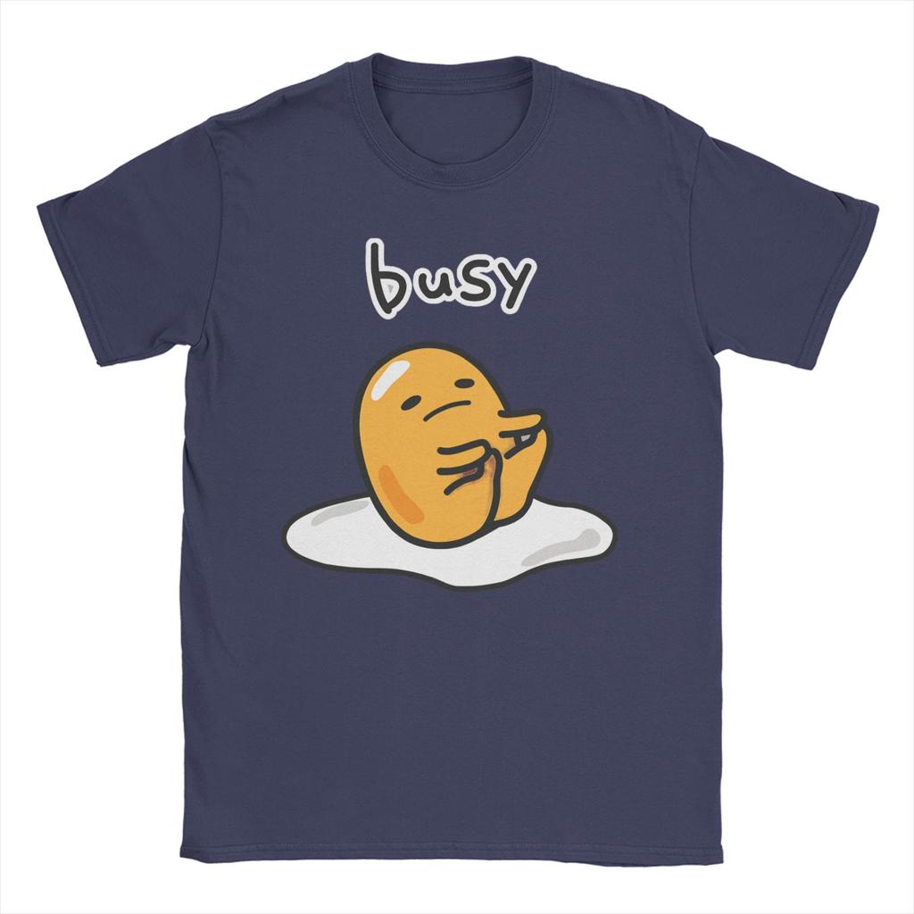 Gudetama Cartoon Eggs Graphic Print T Shirts Men Women  100% Cotton  Tee Shirt Clothing