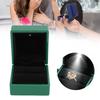 LED   Box Luxury High Gloss Finish Jewelry Display Engagement   Box with Light for Proposal Wedding