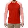 Men's Contrast Color Raglan Long Sleeve Sports Top