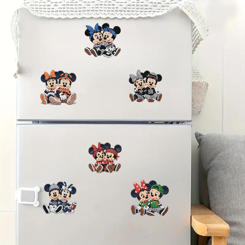 6Pcs Love Series Diamond Art Fridge Magnet Diamond Painting Refrigerator Magnet Diamond Painting Fridge Magnet for Adults Beginners