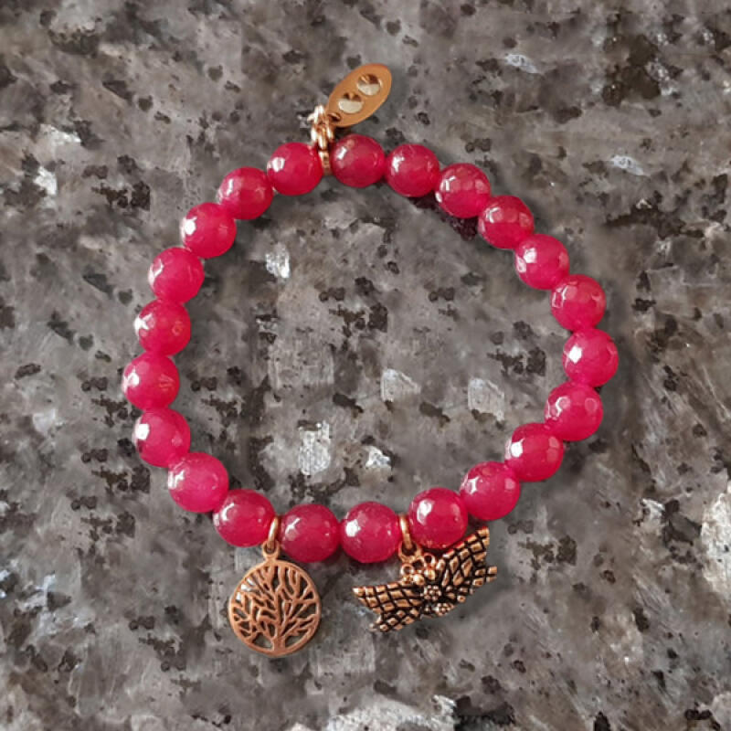 

Gemmacham Natural Stone Germanium Health Bracelet 4. Navy Owl
