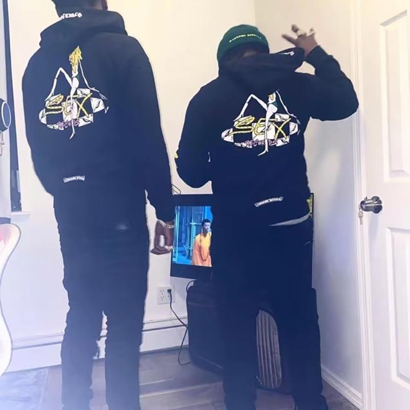 8398 CHROME HEARTS 2025 New Spring and Autumn Plus-size Thin Style Classic Style Logo Hooded Sweatshirt for Couples