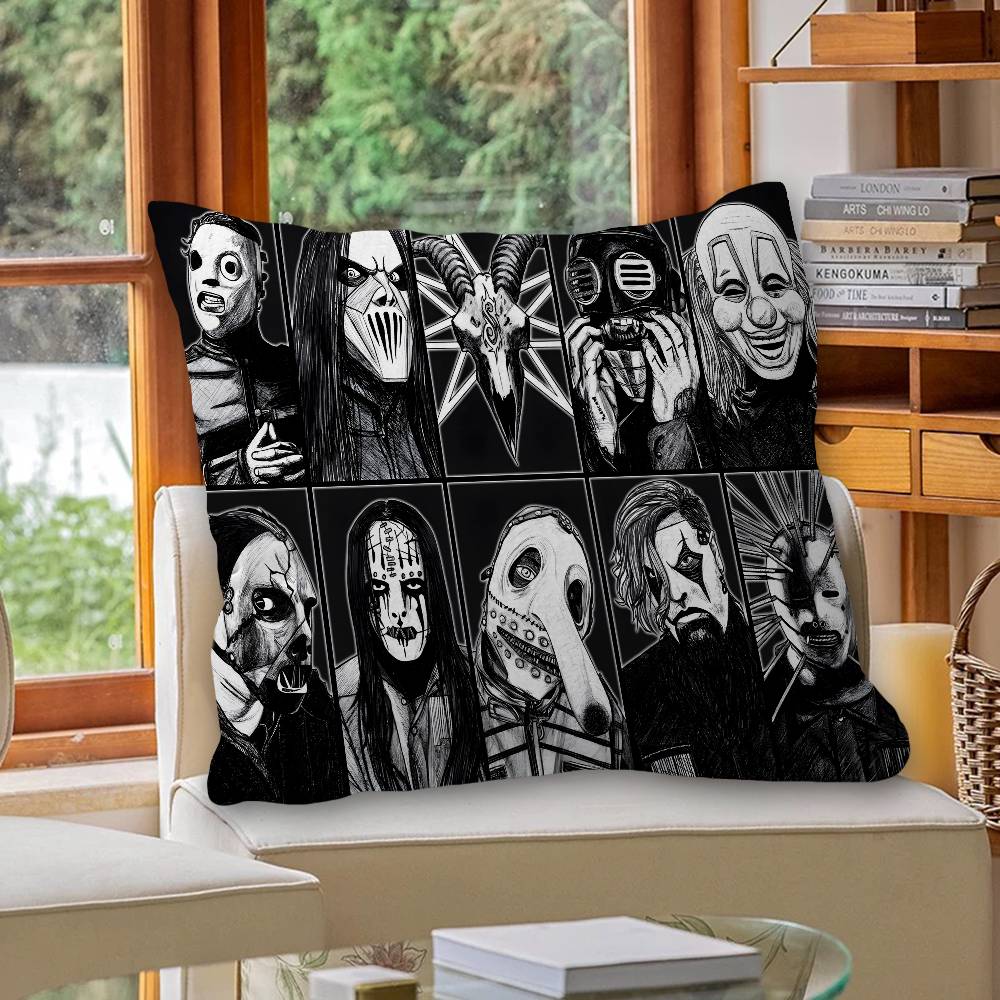 Cuscino Slipknot Band Heavy Metal Regali Arredamento Ufficio Casa Camera da Letto Divano Copricuscino per Auto Custodia 45X45Cm