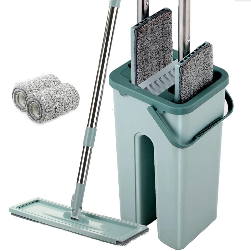 Lazy Fellow Mop with 2X Microfiber Pads 