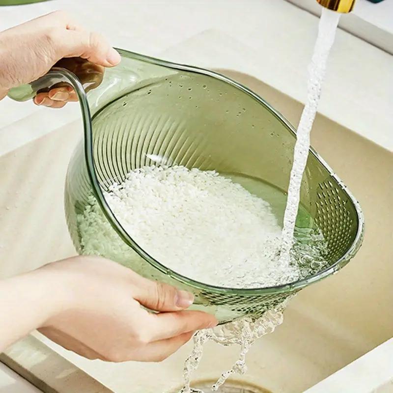 1Pc Multifunctional Drain Basket Drain Bowl Household Sink Vegetable Basin Kitchen Rice Washing Colander Fruit Plate