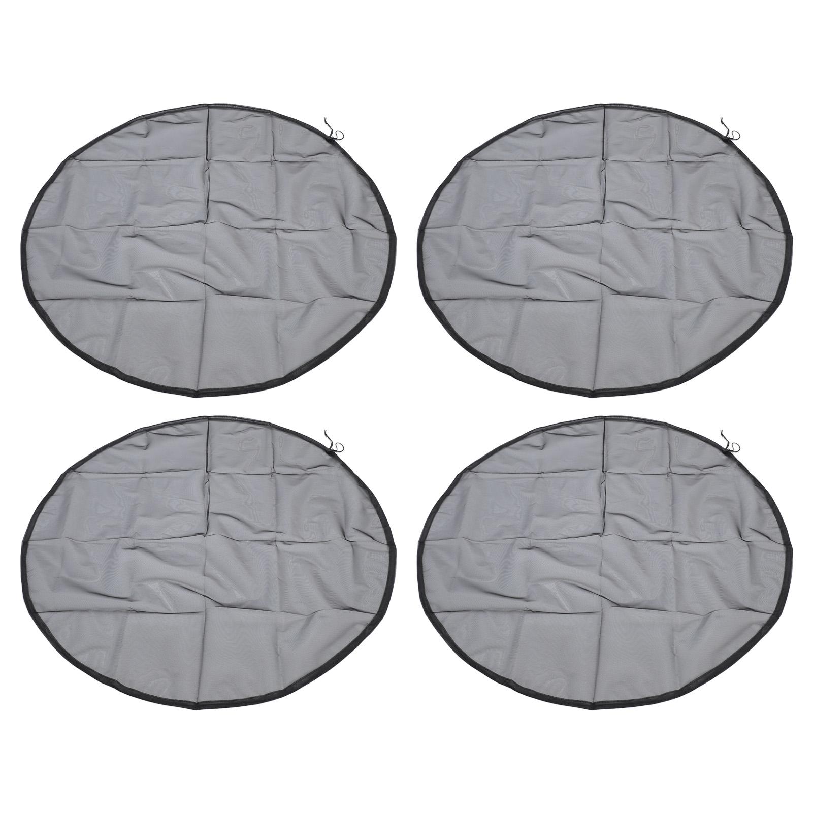

4pcs Mesh Cover for Rain Barrels with Drawstring Water Collection Buckets Tank Protector Bucket Netting Screen Cover