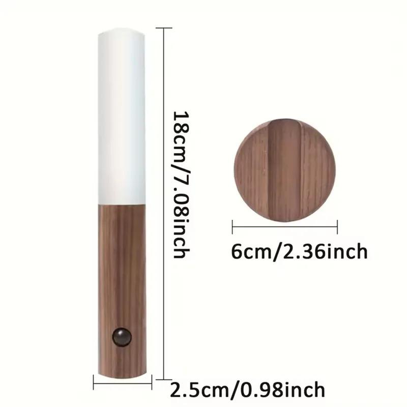 Night Light Motion Sensor Night Light Rechargeable Wall Light Magnetic Wall Light Wooden Wall Light for Bedroom Stairs