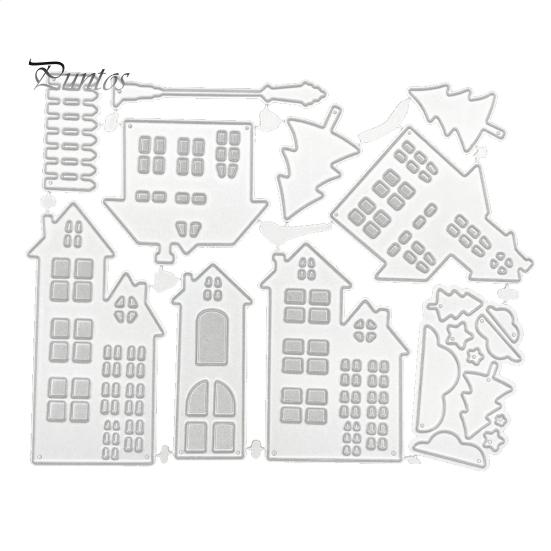 

Городское здание, дом, резка, скрапбукинг, тиснение, бумажная карта, альбом, декор серебряный