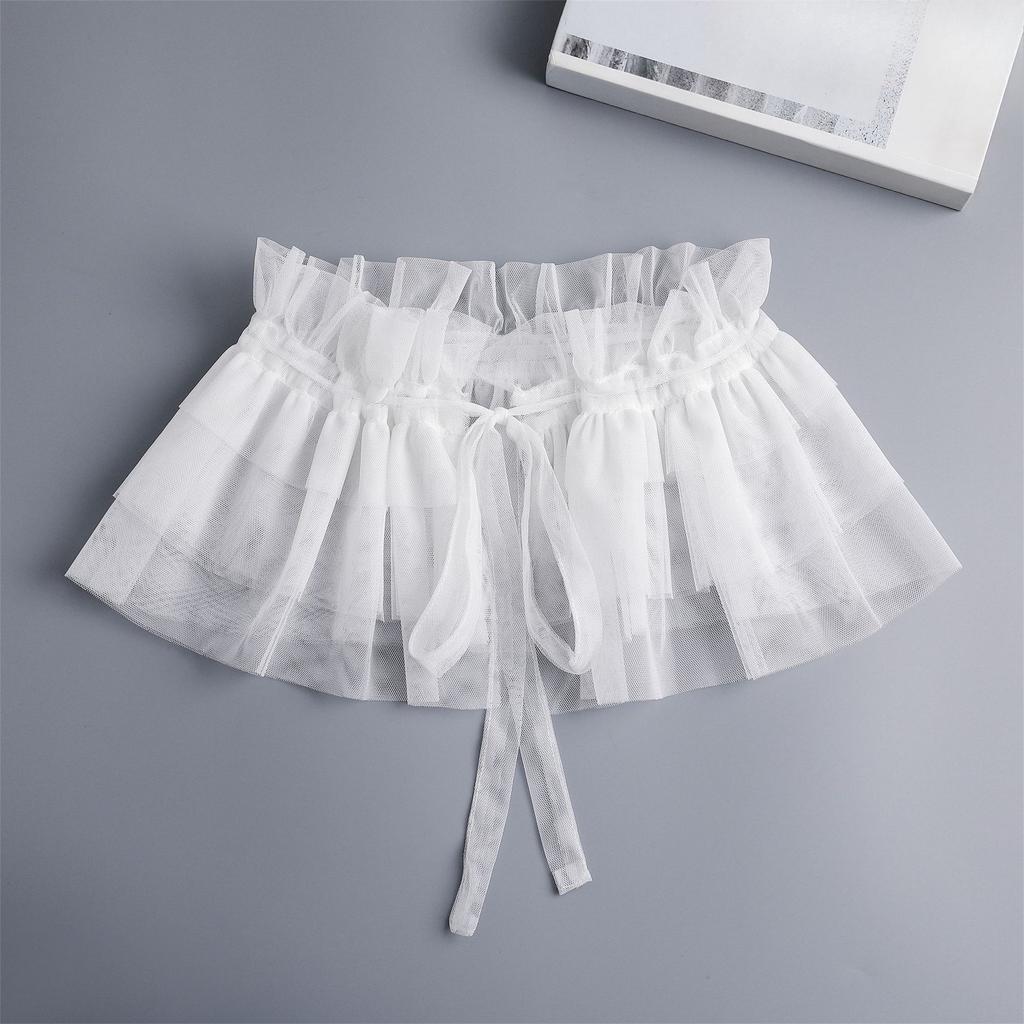 Women Lace Shirt Detachable Collar Wraps Blouse Tops Lapel Fake Collar Shawls Ladies Dress Small Cape Fuax Cols Decor