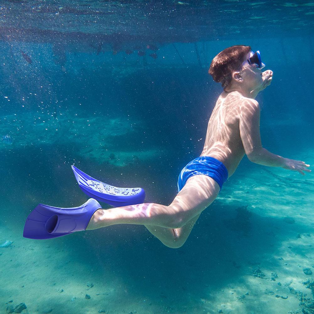 Silicone Fins Adult Training Short Fins Men's Women's Swimming Diving Equipment Fins Diving Fin Non Slip Swimming Shoes Flippers