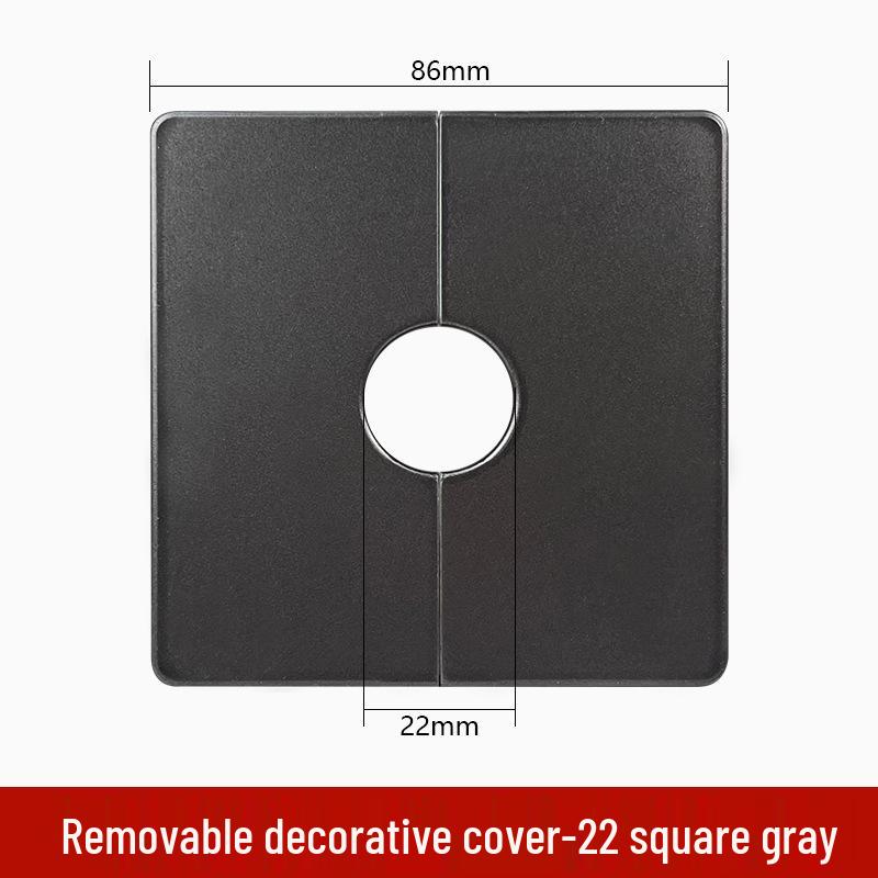 Square Detachable Cable Hole Cover Plate – Adhesive Decorative Wall Plug with Buckle for TV.