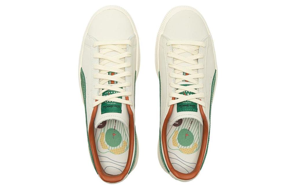 Puma Clyde Fg Blanco Impecable Verde Vid 391135-01