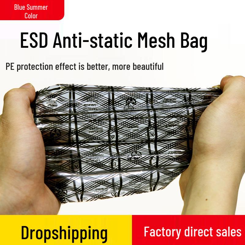 

Blue Summer Recyclable PE Anti-static Waterproof Motherboard Bag 80*120MM (100 pieces)