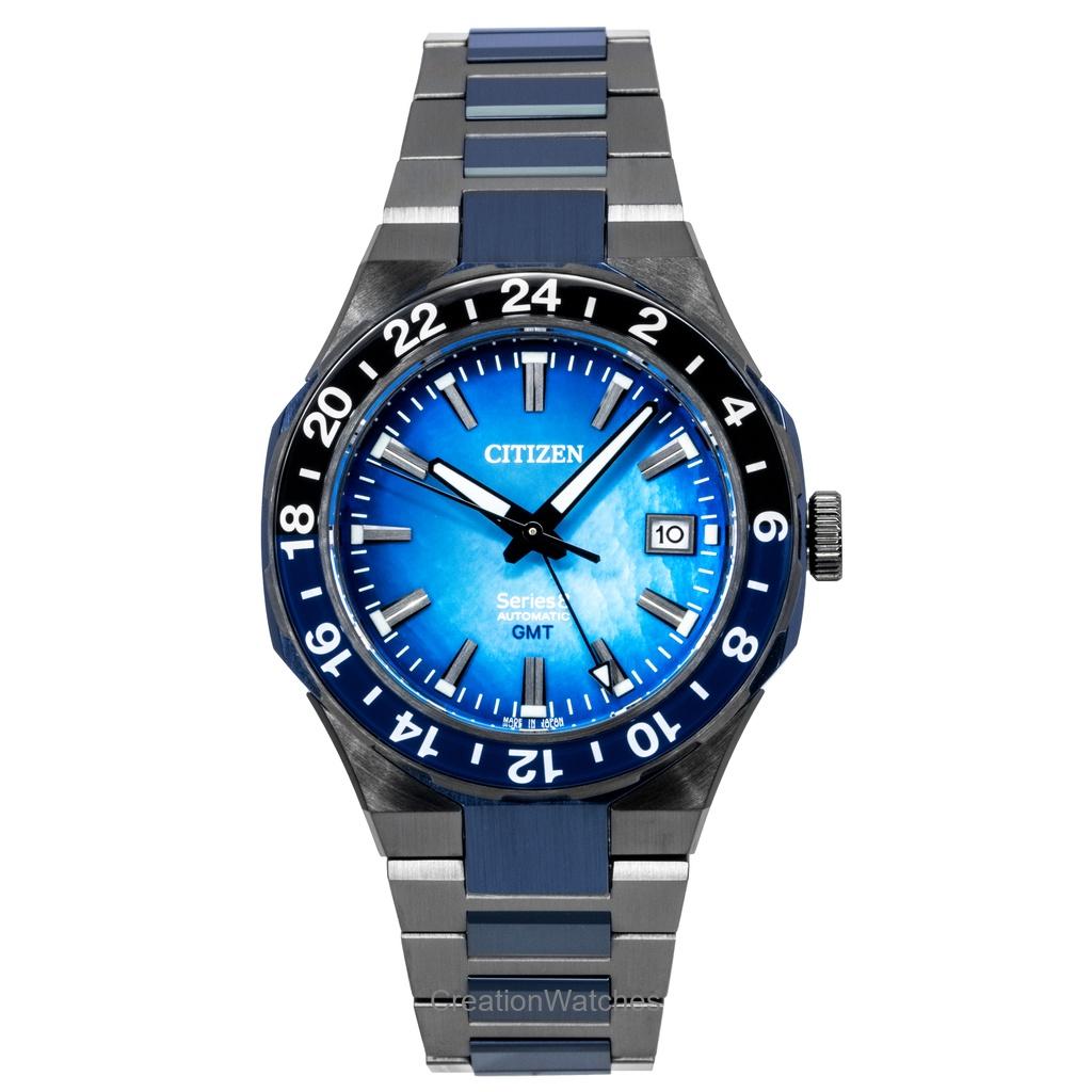 Citizen Series 8 880 Limited Edition GMT Stainless Steel Blue Mother Of Pearl Automatic NB6036-52N 100M Men's Watch