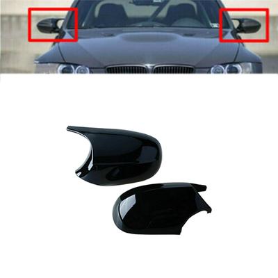 1 Pair Car Side Mirror Case Trim Fit For BMW 3 Series E90 E91 E92 E93 2008-2013 5116720520 Glossy Black