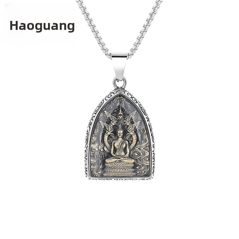 

Titanium Steel Zodiac Life Eight Guardian Brand Pendant Men s Retro Stainless Steel Necklace