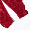 3pcs Lady Open Crotch Panties Low Waist Erotogenic Lace Open Crotch Underwear for Women Burgundy Black White 3XL