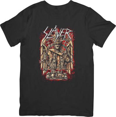 Slayer Music Unisex-Passform für Männer & Frauen Qualitäts-Baumwoll-T-Shirt Schwarz