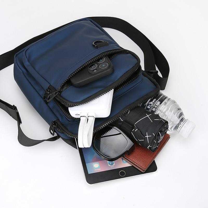 Volnočasová a jednoduchá pánská jedno-ramenná crossbody taška, Kabelka s velkou kapacitou, Voděodolný batoh
