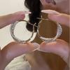 Premium Sense Simple Pearl Zircon Twist Earrings, Light Luxury Temperament Fashion Niche Design Sense Personalized Earrings Women