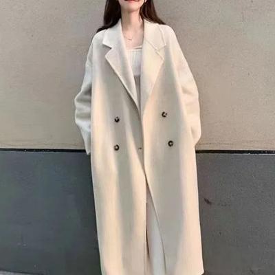 Autumn Winter New Fashion Turn-down Collar Long Sleeve Solid Medium Long Styles Trench Women's Clothing Korean Pockets Chic Tops