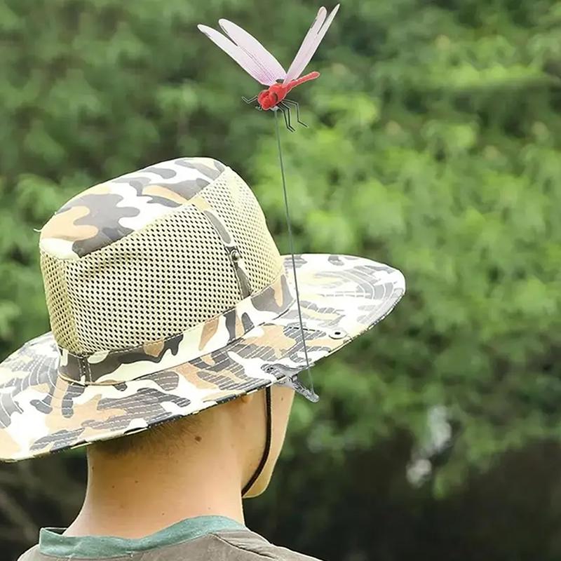 20-3Stk Libellen Hutclip Realistischer Libellenclip Insektenabweisender Libellen Hutclip Insektenabweisend Outdoor Garten Libellen Deko