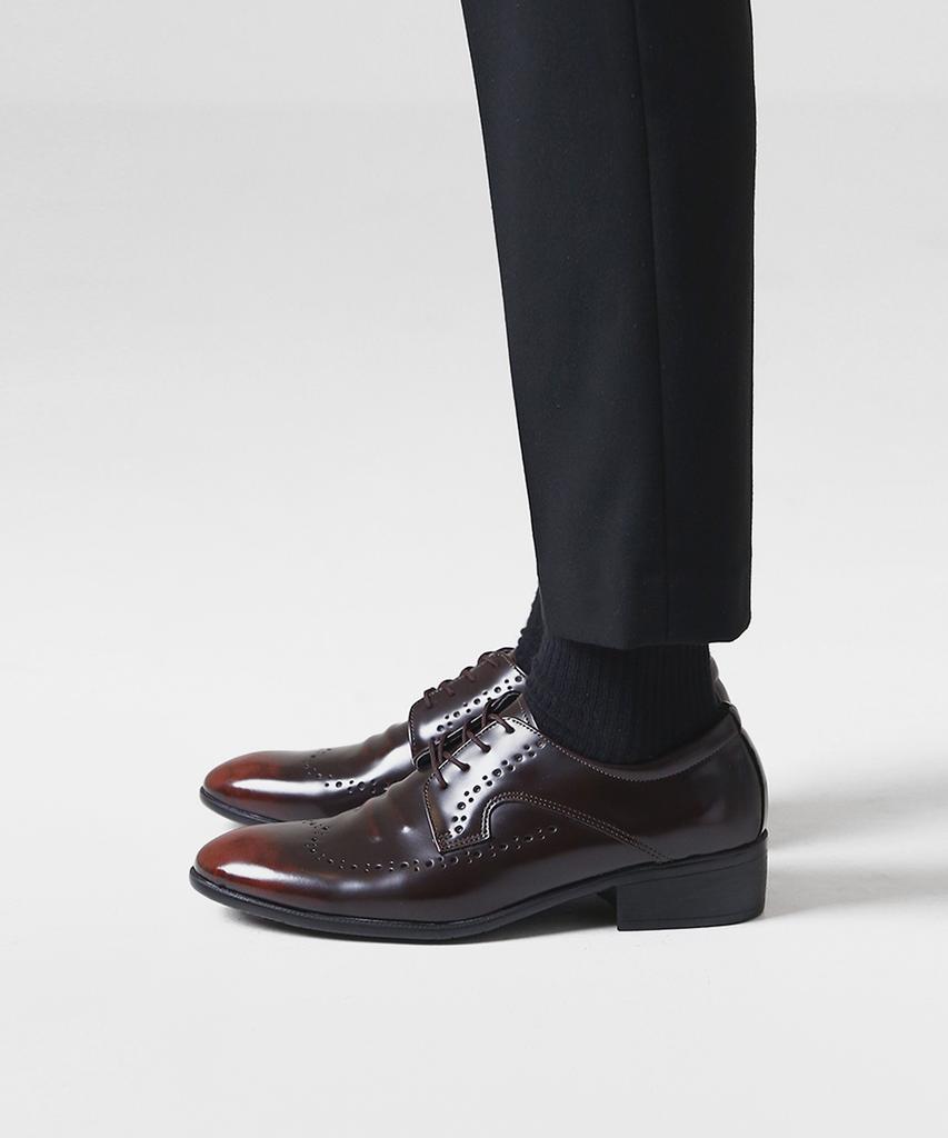 Pascorozen Ms1124 4-Hole Wingtip Dress Shoes London Brogue Brown [250~280Mm]