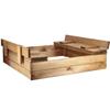 Sandpit - SPRINGOS - 94 X 98 Cm - Pine Wood - Eco-friendly - With 2 Benches