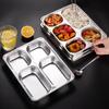 Stainless Steel Divided Meal Tray with Lid