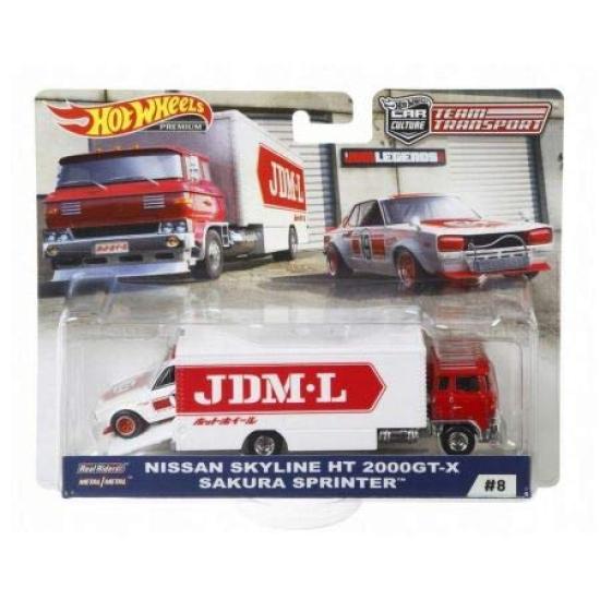 HW Team Transport NISSAN SKYLINE HT SAKURA SPRINTER Hot Wheels 2000GT-X & (Mattel FLF56-986C)