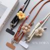 Fashionable Flower Double-Sided Adjustable Mobile Phone Universal Lanyard, Diagonal Long Lanyard Anti-Loss Hanging Piece