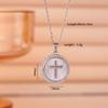 Fashion Circular Cross Pendant Necklaces for Women Men Classic Stainless Steel Chain Jewelry Accessories Pretty Gifts for Lover
