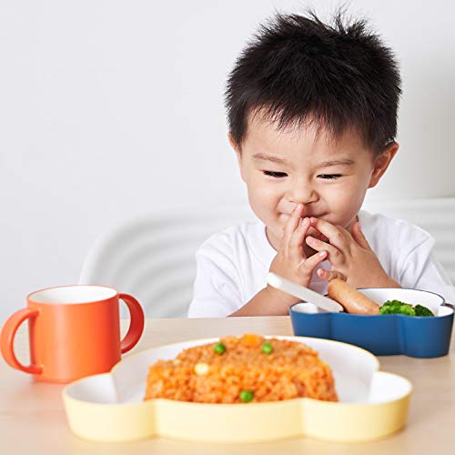 tak Kids Dish Plate Bear, Navy, 19 x 23.6 x 2.6 cm (JTN-0110-NV)