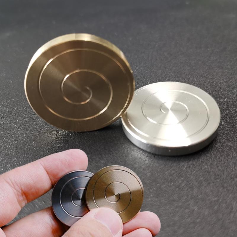 Desktop Coin Top Transfer Lucky Top Fun Pocket Toy Stainless Steel Top Portable Stress Relieving Toy For Adults And Children