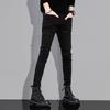 GURBAKS Мужские черные джинсы скинни облегающего кроя – Эластичные повседневные модные длинные брюки