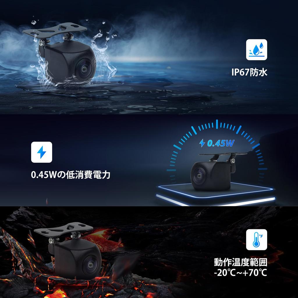 ATOTO 1080P Rearview Recording Wide Live Rear IP67 Backlight Gain S8 Only Supports AC-RCR04W Camera, HDR, 145° Angle, View, Waterproof, Compensation,
