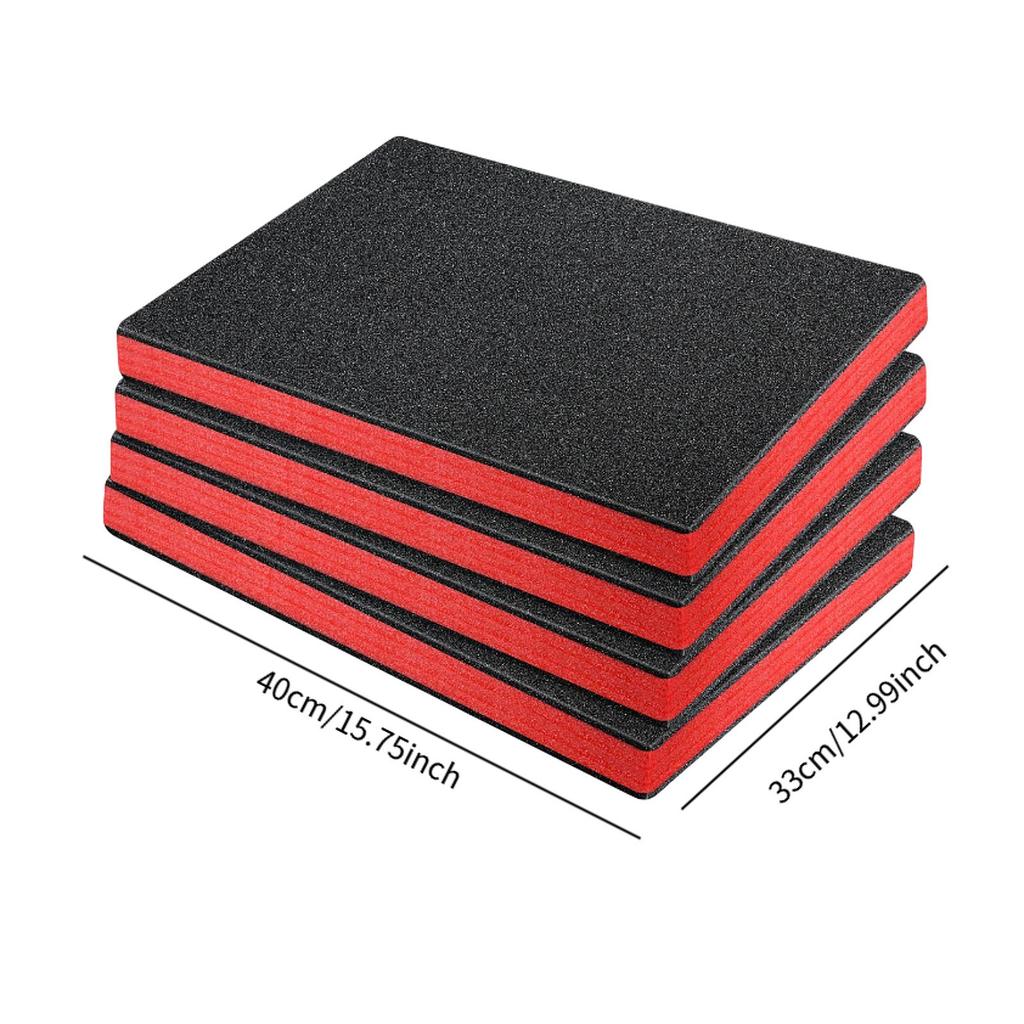 4PCS Tool Box Foam Inserts for Cases Tool Box Liner Storage Tabletop Miniatures Tool Box Camera Case Foam Case Insert Sheet