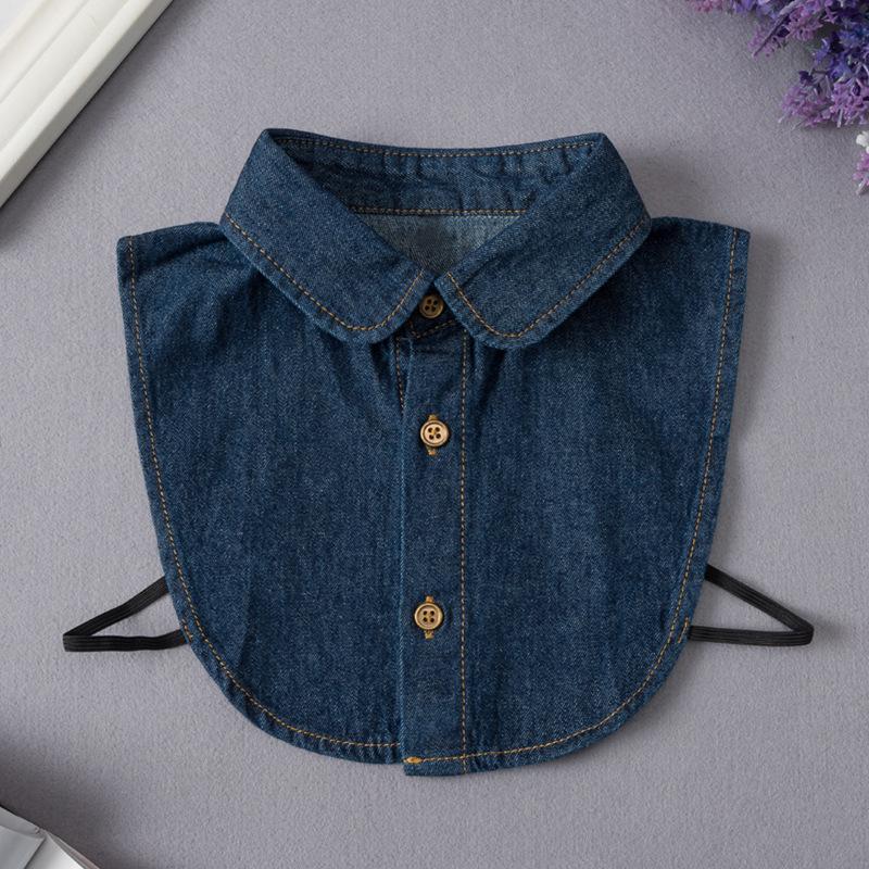 Korean Fake Collar for Children Denim Shirt Detachable Shirt Collar Boys Girls Neckwear Decorative Kids Faux Col