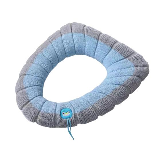 Toilet Seat Cover Mat Soft Velvet Fabric Universal Bathroom Toilet Seat Cover Washable Closestool