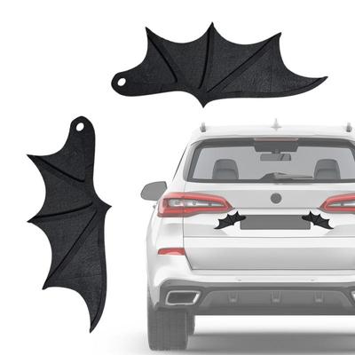 Targa Pipistrello Ali 2 Pezzi Halloween Decorazioni Pipistrello per Auto Specchietto Retrovisore Pipistrello Nero Ornamento Auto Impermeabile Pipistrelli Neri Spettrali