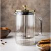 Zaparzacz do kawy herbaty szklany 350ml French Press złoty KLAUSBERG KB-7759
