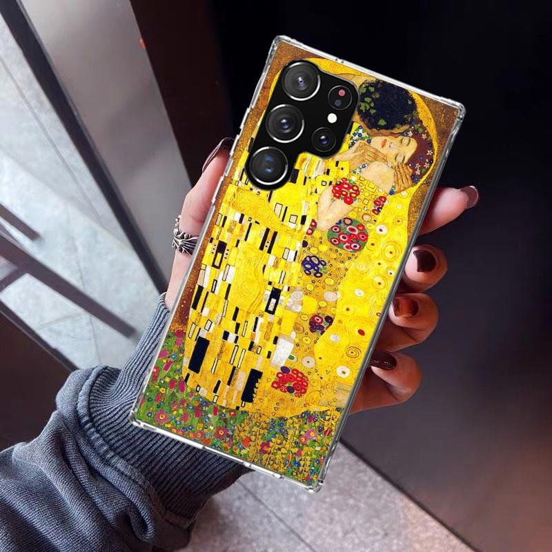Kiss by Gustav Klimt Desig Phone Case For Samsung Galaxy S23 S24 S25 Edge S26 Ultra S22 + S21 Plus S20 FE Cover Silicone Print S