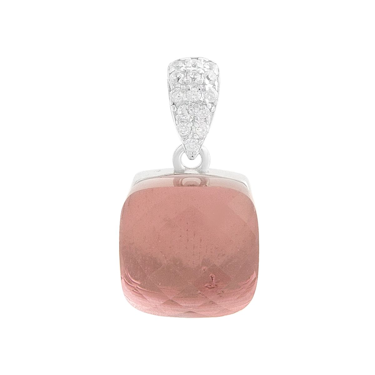 

Срібна каблучка з фіанітами. (2177166) білий