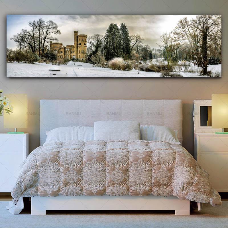 

НАДЕЖНОЕ ИСКУССТВО Зимний Снежный Дерево Пейзаж Холст Картина Настенные Художественные Фотографии Гостиная Плакаты и принты Домашний Декор Без Рамки 20*40cm