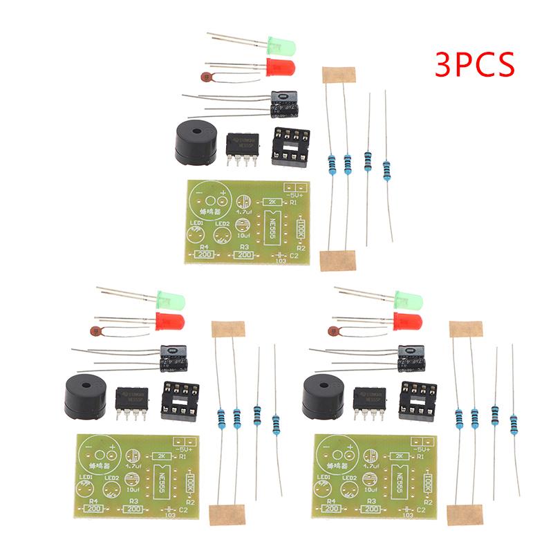 Ne555 Diy Kit Led Flasher & Signal Generator Circuit With Pcb For Electronics Education & Solder Practice