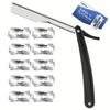 Rasoir de sûreté manuel professionnel pour hommes - 10 lames pour un rasage lisse et le styling, Précision de qualité de barbier